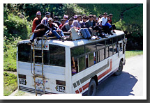 Nepal's way to ride a bus
