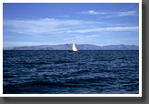 Sailboat on Lake Titicaca